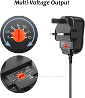 Adaptateur secteur universel 24W AC DC 3V 4.5V 5V 6V 7.5V 9V 12V, transformateur d'alimentation avec 8 prises DC pour l'électronique