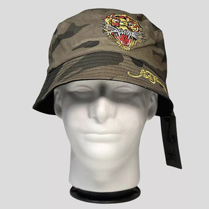 หมวกบักเก็ตลายพราง Ed Hardy ปักโลโก้เสือ สไตล์สตรีท ยูนิเซ็กส์ สำหรับฤดูใบไม้ผลิและฤดูร้อน ใส่สบายๆ - Product Image 2