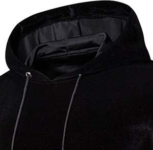 Sudadera con Capucha de Felpa para Hombre, Color Sólido, Bordada con Impresión Digital, Manga Larga, Informal, Cálida para Invierno, Prenda de Moda - Product Image 3