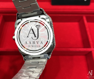Montre mécanique à cadran carré, bracelet effet glaçon, montre-bracelet aspect diamant pour un cadeau de luxe et une touche de mode - Product Image 4