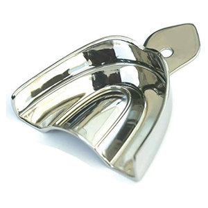 Premium Quality Manual Dental Impression Tray Edge L5 Solid Lower Size XS German Stainless Steel Reusable Perforation Free - Product Image 1