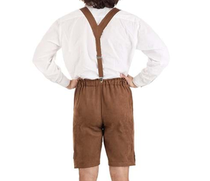 Stylish Genuine Goat Leather <b>Shorts</b> for <b>Men</b> Traditional Bavarian Trachten Casual Solid Pattern - Product Image 6