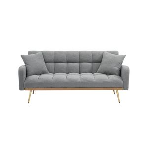 69-Inch Gray Sofa Bed with Adjustable for <b>Teddy</b> Feature for <b>Small</b> Space Living Room or Bedroom - Product Image 5