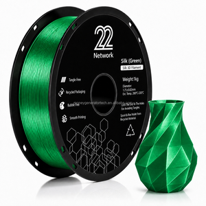 <b>Silk</b> PLA Filament <b>Green</b> 1.75mm 1kg Metallic Gloss 3D Printer Filament Wholesale Bulk - Product Image 1