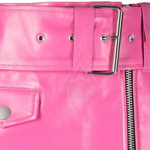 Falda de cuero genuino para damas, muy vendida, de los mejores fabricantes, falda de cuero de moda para mujer - Product Image 3