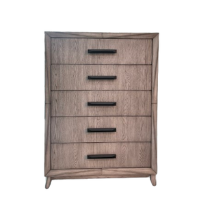 Coffre de rangement en chêne de luxe moderne du milieu du siècle 6 tiroirs Meubles en bois MDF mi-modernes pour salon chambre hôtel Villa maison - Product Image 1