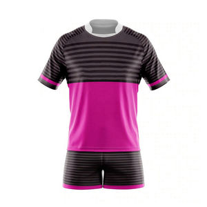 Maillots de rugby pour hommes de haute qualité, respirants, avec logo thermocollé, tenues de sport, kits de rugby OEM, uniformes - Product Image 1