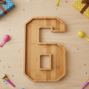Wooden <b>Number</b> Shape Dessert Platter For Birthday Party Serving Creative Snack Display Tray And Unique <b>Table</b> Decor Idea - Product Image 3