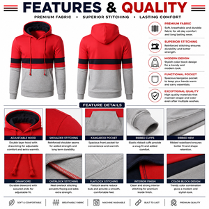 Sweat-shirt à capuche oversize pour homme, style streetwear décontracté, prix de gros, 100% coton, grandes tailles pour hommes - Product Image 5