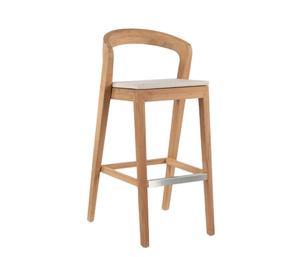 เก้าอี้บาร์บาร์บาร์บาร์ทำจากไม้สักแข็งพร้อมผ้าและโฟมสำหรับใช้งานกลางแจ้งในร่ม - Product Image 1