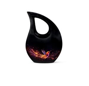 โกศรูปหยดน้ำสีดำทำจากอะลูมิเนียมขนาดใหญ่สำหรับเก็บอัฐิของผู้ใหญ่ โกศสำหรับบรรจุอัฐิของมนุษย์สำหรับงานศพและงานรำลึกสำหรับผู้ชาย - Product Image 5