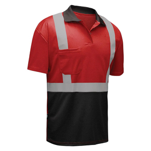 Chemises polo réfléchissantes haute performance, vêtements de sécurité anti-humidité avec bandes haute visibilité pour les équipes de travail en extérieur - Product Image 3