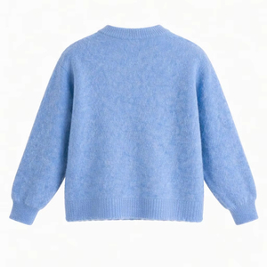 Knitwear Manufacturer Custom Autumn Winter Green Round Neck Long Sleeve Women's Knit <b>Pullover</b> <b>Sweater</b> - Product Image 6