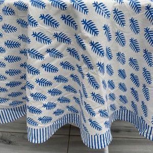 100% Cotton <b>Table</b> Cover Real Hand Block Printed Floral Luxury Style <b>Tablecloth</b> <b>for</b> Celebrations and Party Events - Product Image 4