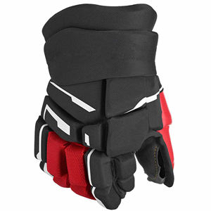 Gants de hockey sur glace professionnels, noir, rouge, jaune, rembourrage protecteur, design à doigts entiers - Product Image 5