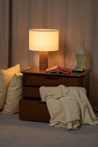 Lámpara de Acento para el Hogar de Mármol de Lujo con Base Cilíndrica Lisa y Excelencia Estética Contemporánea - Product Image 2