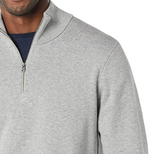 New High Quality Light <b>Weight</b> Trendy Fashionable Half Zipper Sweatshirt Cotton Polyester <b>Stand</b> Caller Sweatshirts OEM Serviced - Product Image 5
