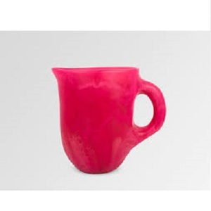 Pichet à eau en résine écologique classique fait main avec poignée en verre, élégant, incassable, pour boissons froides, compatible micro-ondes - Product Image 1