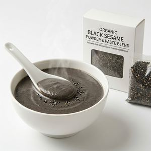 Polvo de Sésamo Negro Instantáneo Premium de Marca Privada, Pasta de Sésamo Negro Tostado Nutritiva para la Salud del Cabello y el Desayuno - Product Image 3
