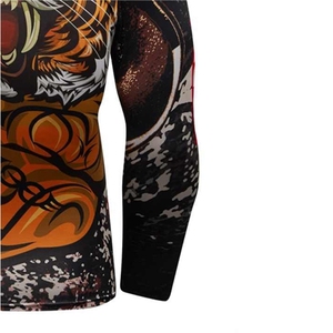 Camisetas de Compresión Lisas con Estampado OEM, Manga Larga, Protección UV, Spandex/Poliéster, para MMA, Jiu Jitsu, con Logotipo Personalizado para Hombre, Marca Fortleo - Product Image 3