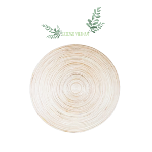 Eco-Friendly Spun Bamboo <b>Plates</b> - 100% Natural Bamboo Dinner Serving <b>Plates</b> with Custom Color & Logo By Eco2Go Vietnam - Product Image 6