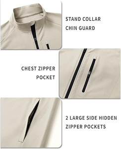 Asymmetric Men Golf Vest Quarter Zip Softshell Body <b>Warmer</b> Modern Fit Performance Athletic Gilet Outerwear New - Product Image 5
