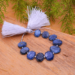 Meilleure qualité Premium fait à la main bleu Kyanite perles de pierres précieuses forme octogonale à facettes brin naturel créatif fabrication de bijoux Festival - Product Image 4