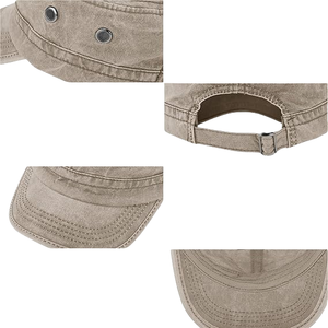 Casquette de baseball unisexe en toile, 5 panneaux, couleur unie, ajustable, pour adultes, style décontracté printemps-été - Product Image 2