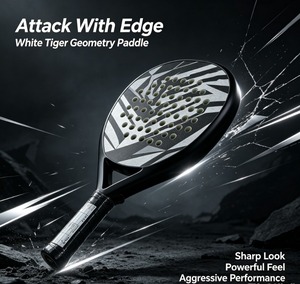 Raqueta de Pádel de Fibra de Carbono JN4025 Premium, Diseño Power Attack, para Jugadores Avanzados, Equipo de Pádel Personalizado, Venta al Por Mayor de Fábrica - Product Image 5