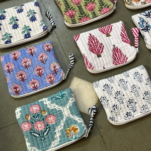 Porte-monnaie vintage en coton floral fait main, mini portefeuille à fermeture éclair unisexe, motif brodé, pochette à monnaie - Product Image 6