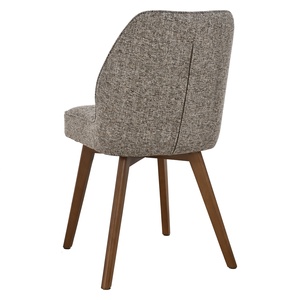 Modern Tufted Upholstered <b>Dining</b> <b>Chair</b> With Wooden Legs Fabric Seat Midcentury Design Home Furniture - Product Image 3