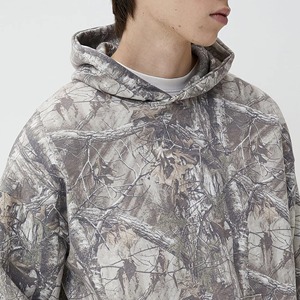 Sweat-shirt à capuche camouflage coupe oversize, manches classiques, en molleton bouclette respirant, style décontracté pour l'automne, avec poches. - Product Image 3