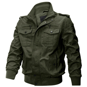 Men's Winter 100% Cotton Eco-Friendly Breathable Waterproof Softshell Cargo <b>Jacket</b> OEM Service Wholesale with Stand Collar - Product Image 2