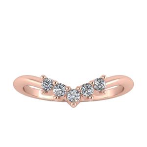 Joyería de moda, anillo de boda de diamante cultivado en laboratorio de corte redondo, anillo de apilamiento de banda curva para mujer, joyería personalizada, anillo de promesa para mujer - Product Image 1