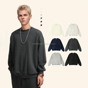Sudadera Unisex de Alta Calidad, 360G, Color Sólido Básico, Cuello Redondo Extra Grande, Informal, Tallas Grandes, Sudaderas con y sin Capucha para Hombre - Product Image 1