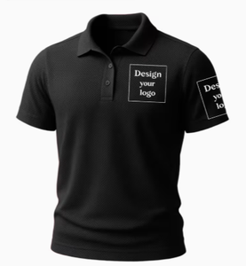T-shirt Homme Noir à Manches Courtes avec Logo Personnalisé, Coupe Classique, en Jersey de Coton Respirant, Design Décontracté, Impression Frontale, Séchage Rapide, 320g - Product Image 4