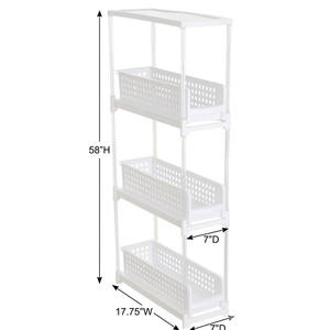 Tour de rangement coulissante et compacte pour cuisine - 3 ou 4 tiroirs - Product Image 5