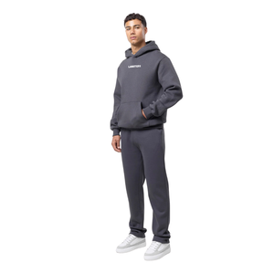Conjunto de Dos Piezas Personalizado al por Mayor: Sudadera con Capucha y Pantalones Deportivos de Pierna Recta con Bolsillos Laterales para Hombre, Estilo Casual Urbano - Product Image 1