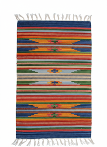 Tapis doux en coton fait main à motifs floraux, moderne, réversible et lavable en machine pour la maison, les voyages et l'usage commercial - Product Image 4