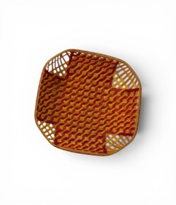 Cesta de Carrom de Bambú Hecha a Mano |   Cesta Decorativa de Bambú Tejida |   Cesta Ecológica para Almacenamiento y Servicio, para Decoración del Hogar - Product Image 4