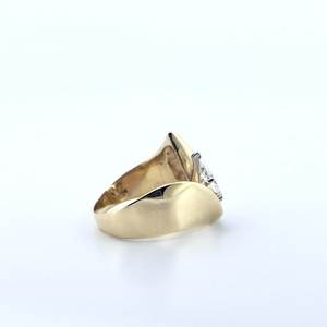 Unique Design 1.02CT VS1 Pear Cut Lab Grown Diamond <b>Statement</b> <b>Ring</b> 10K Solid Gold Fine Wedding Party Surprise Gift for Bride - Product Image 3