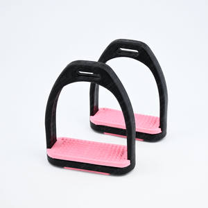 Étrier de cheval en plastique noir pour sellerie de cheval Style occidental équitation selle équitation cours équestres coussinets antidérapants - Product Image 1