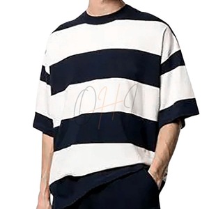 T-shirt en jersey 100% coton tie-dye noir et blanc surdimensionné pour homme |   T-shirt d'été décontracté à col rond et manches courtes avec impression numérique - Product Image 1