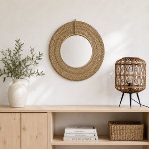 Handmade Natural Seagrass Round Wall <b>Mirror</b> Woven Decorative Boho <b>Mirror</b> Rustic Farmhouse Home Wall Decoration <b>Mirror</b> - Product Image 4
