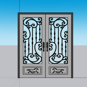 Portes d'entrée en fer forgé sur mesure et portes de sécurité en fer pour maisons modernes avec un design élégant et une protection maximale - Product Image 4