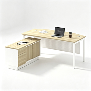 Bureau de direction moderne de 6 pieds, en acier robuste, fonctionnel, pour les espaces de travail commerciaux, professionnels, à domicile et corporatifs, AY Office - Product Image 4