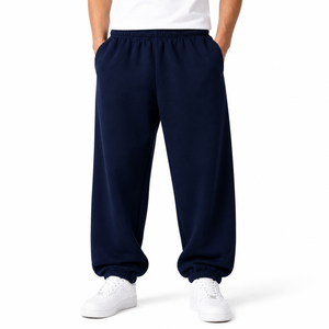 <b>Men's</b> Olive Green Cotton Sweatpants Elastic Waist Casual Joggers With Side Pockets Autumn Wear - Product Image 5