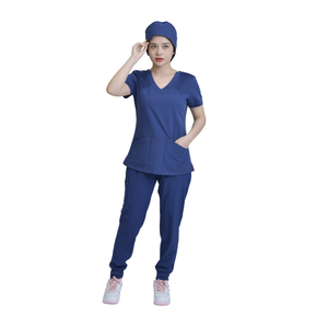 Conjunto de diseño personalizado de alta calidad, uniforme médico de enfermera de longitud corta para Hospital, transpirable, muy suave para hombres y mujeres-OEM/ODM - Product Image 1