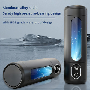 Botella de Agua Portátil Rica en Hidrógeno Eléctrica, Generador de 5000ppb, Inhalador de Aleación de Aluminio y ABS Electrochapado de 250 ml para Uso Doméstico - Product Image 3