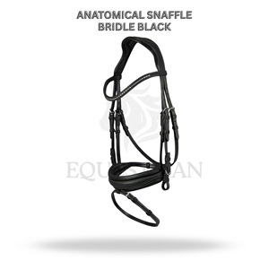 บังเหียนแบบ SNAFFLE สีดำ ขนาดมาตรฐาน สำหรับขี่ม้าแบบอังกฤษ เพื่อความสบายของม้า - Product Image 2